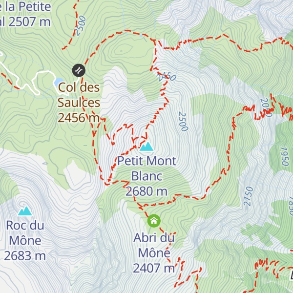 Map of Petit Mont Blanc