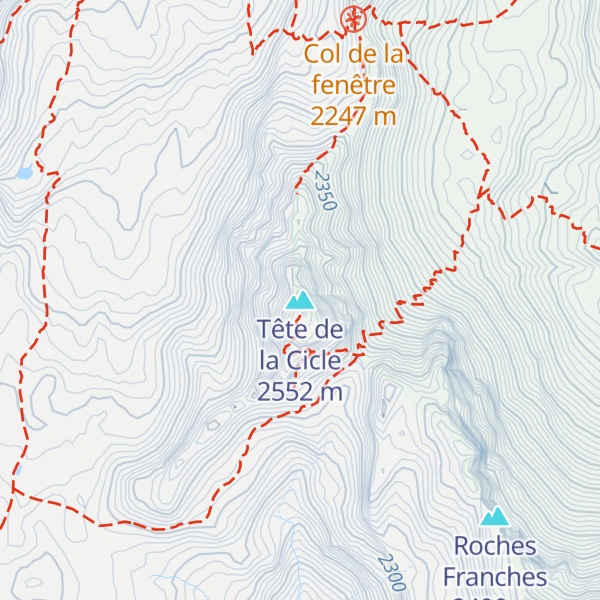 Map of Tête de la Cicle