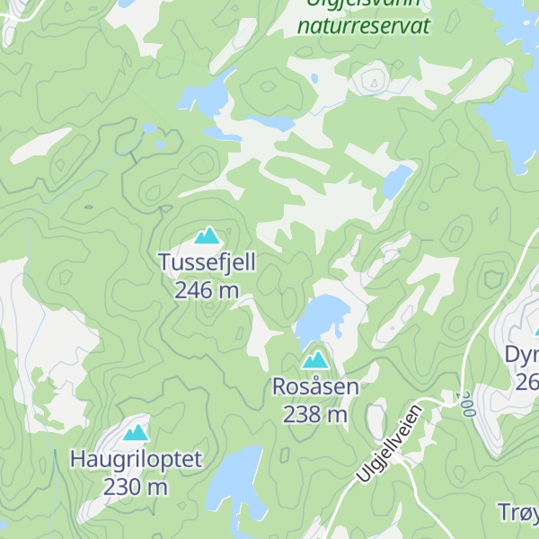 Map of Kjefjellet