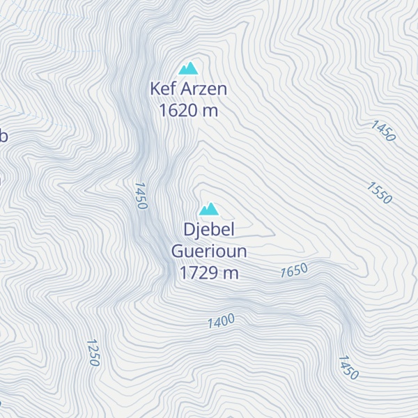Map of Djebel Guerioun