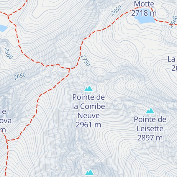 Map of Pointe de la Combe Neuve