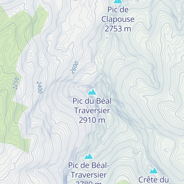 Map of Pic du Béal Traversier