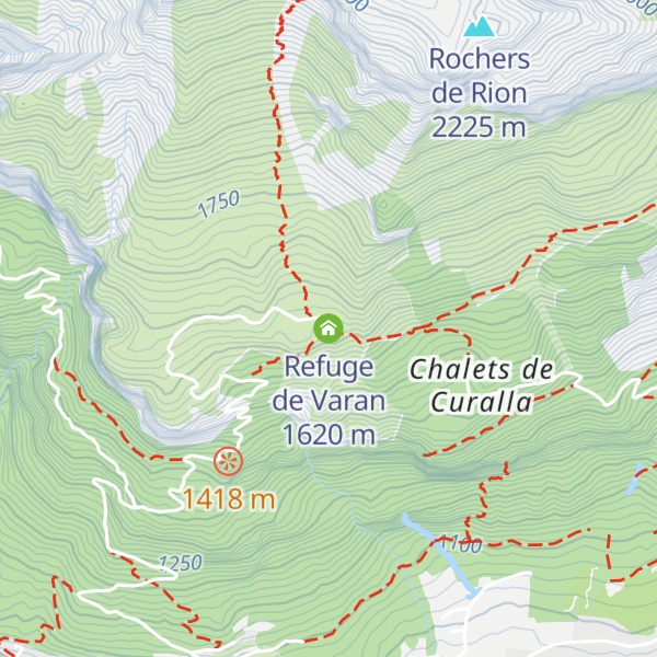 Map of Refuge de Varan