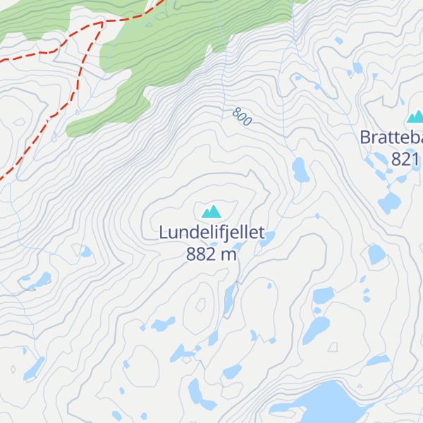 Map of Lundelifjellet