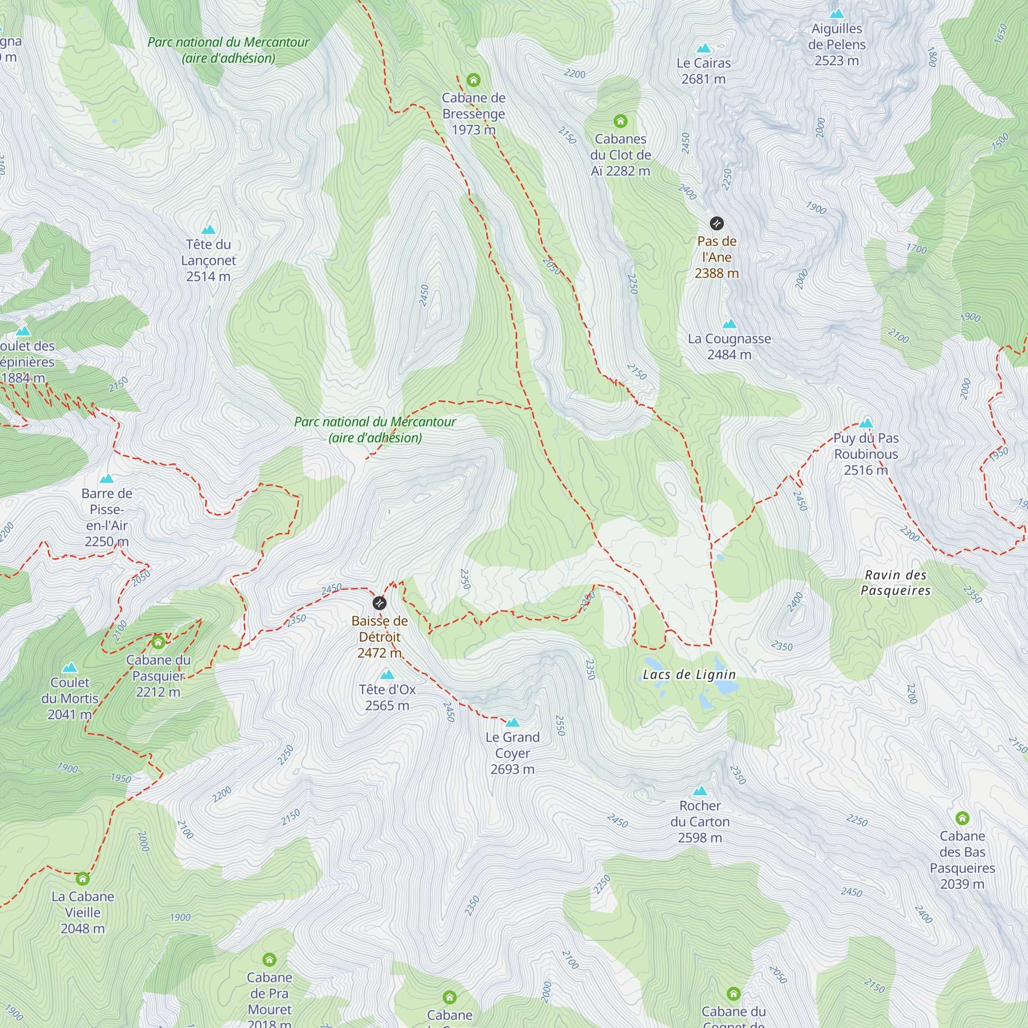 Cabane du Carton map