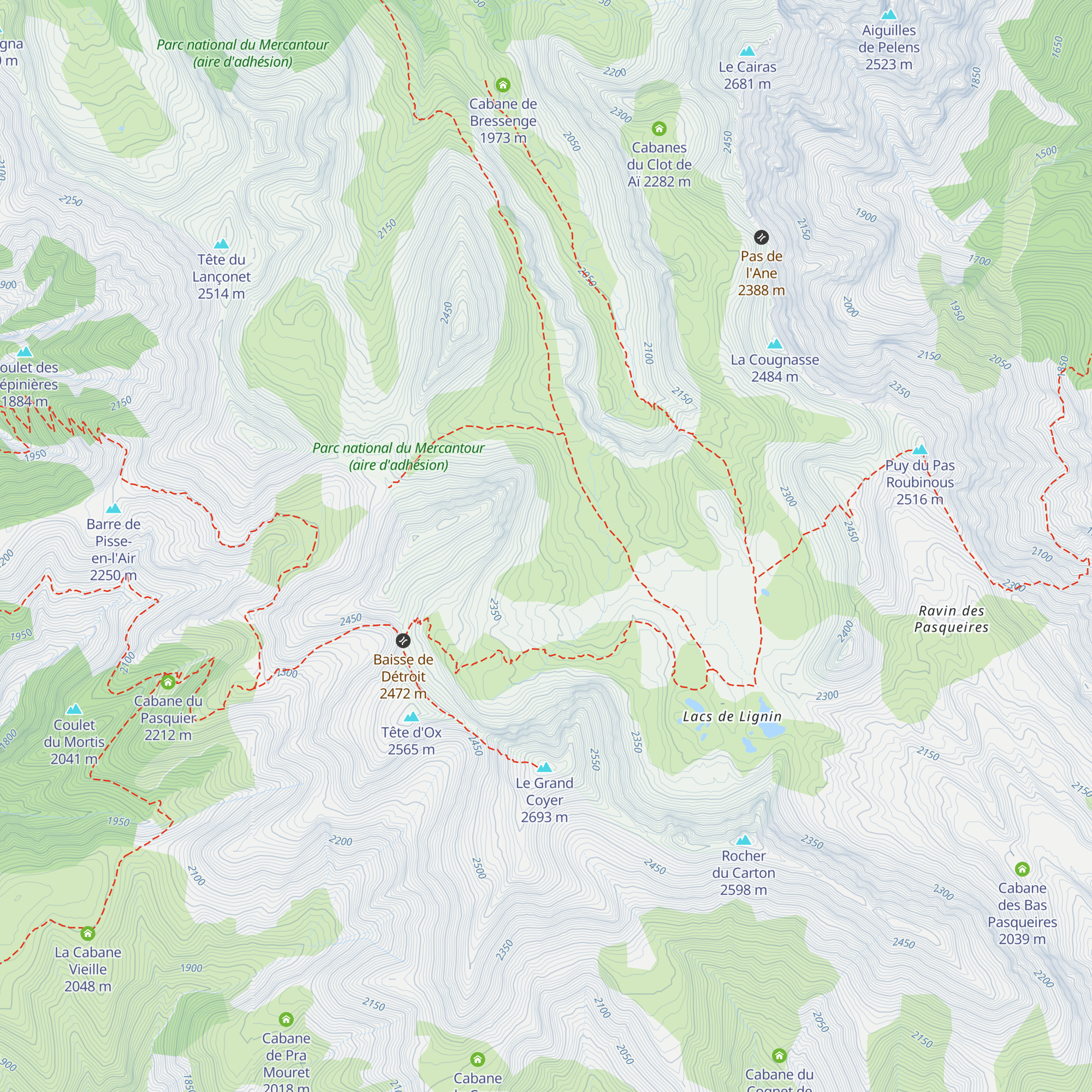 Cabane du Carton map