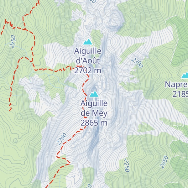 Map of Aiguille de Mey