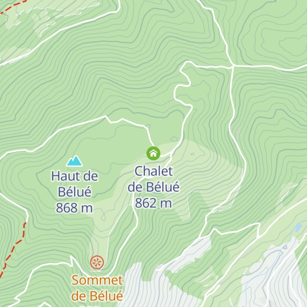 Map of Chalet de Bélué