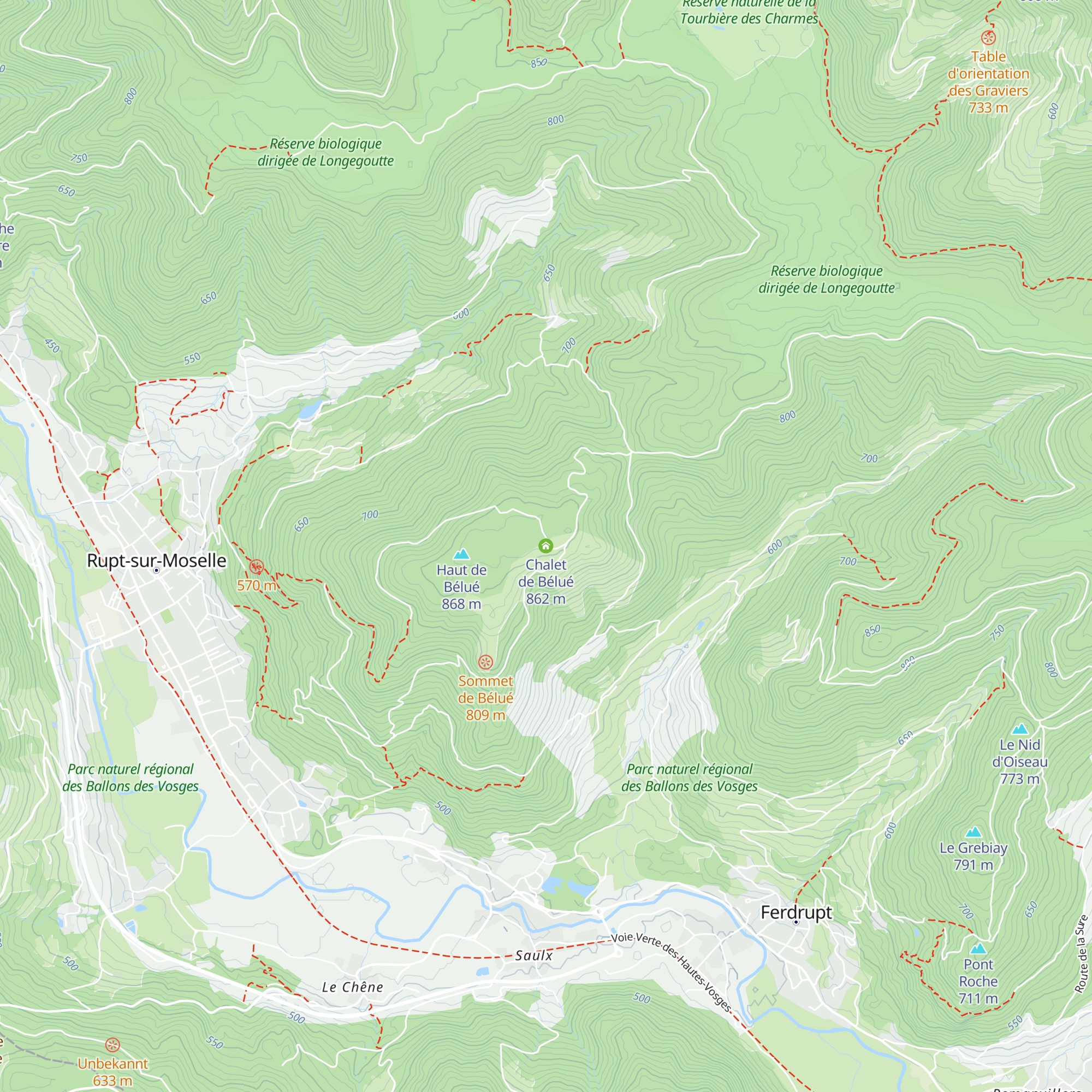 Chalet de Bélué map