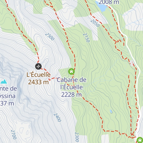 Map of Cabane de l'Écuelle