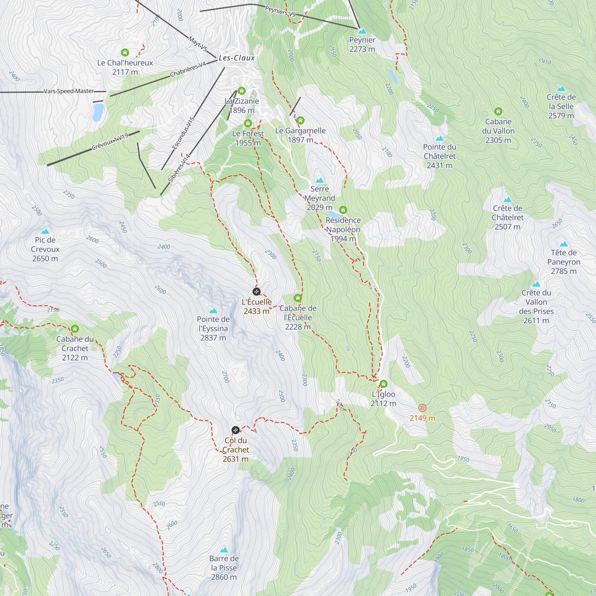 Cabane de l'Écuelle map