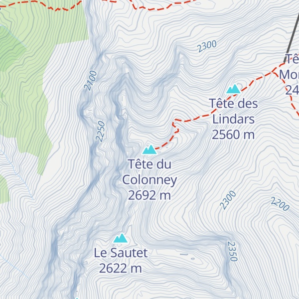 Map of Tête du Colonney