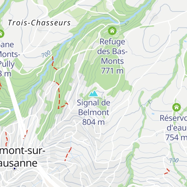 Map of Signal de Belmont