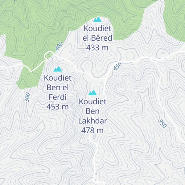 Map of Koudiet Ben Lakhdar