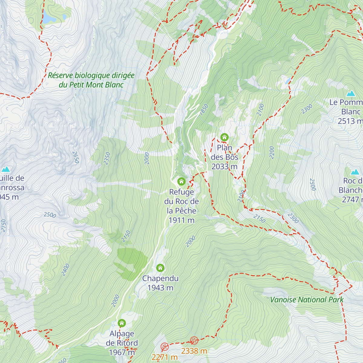 Refuge du Roc de la Pêche map