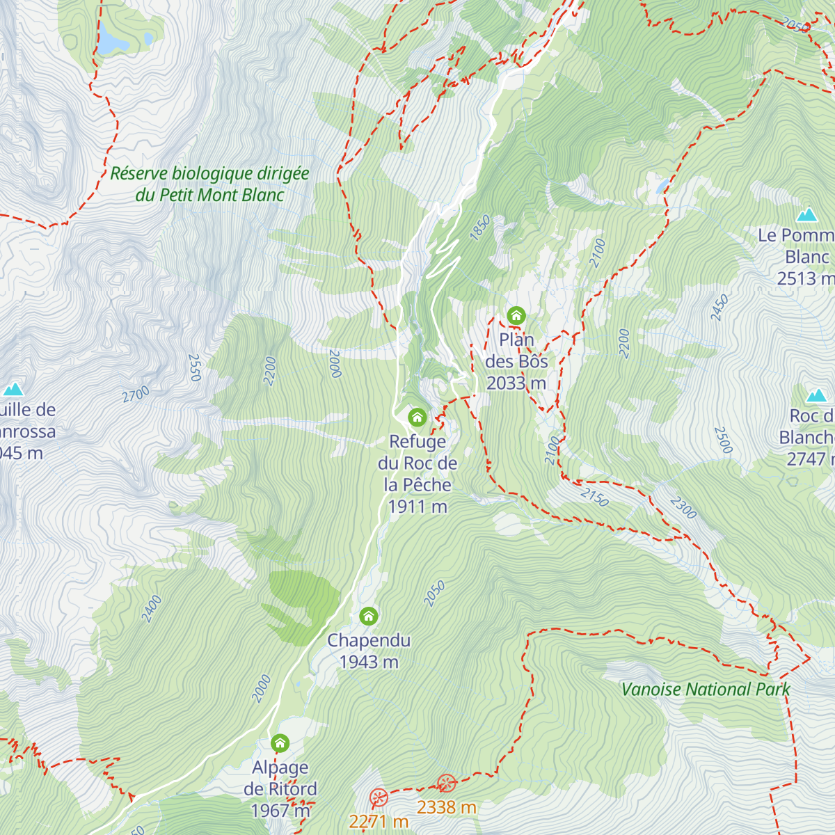 Refuge du Roc de la Pêche map