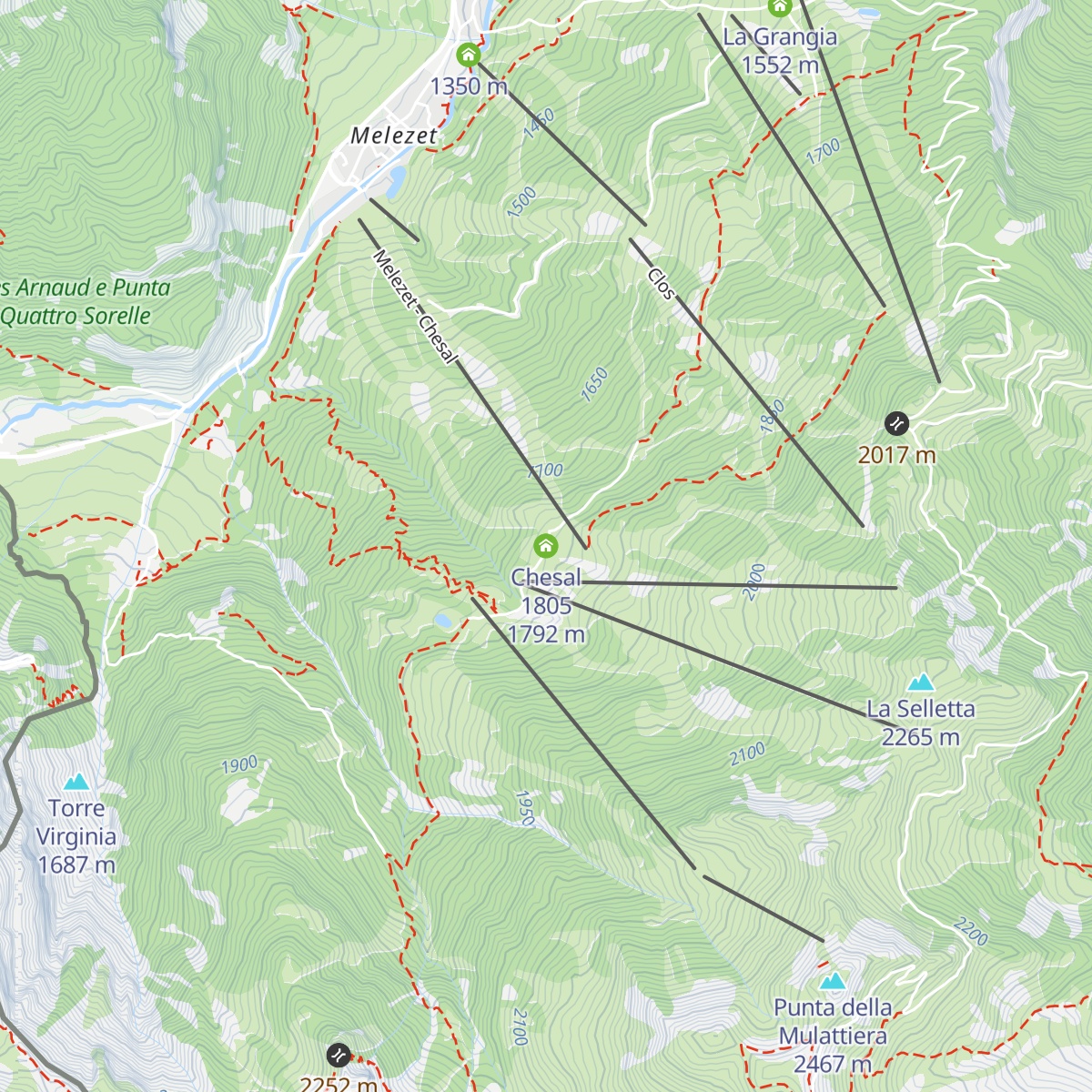 Chesal 1805 map