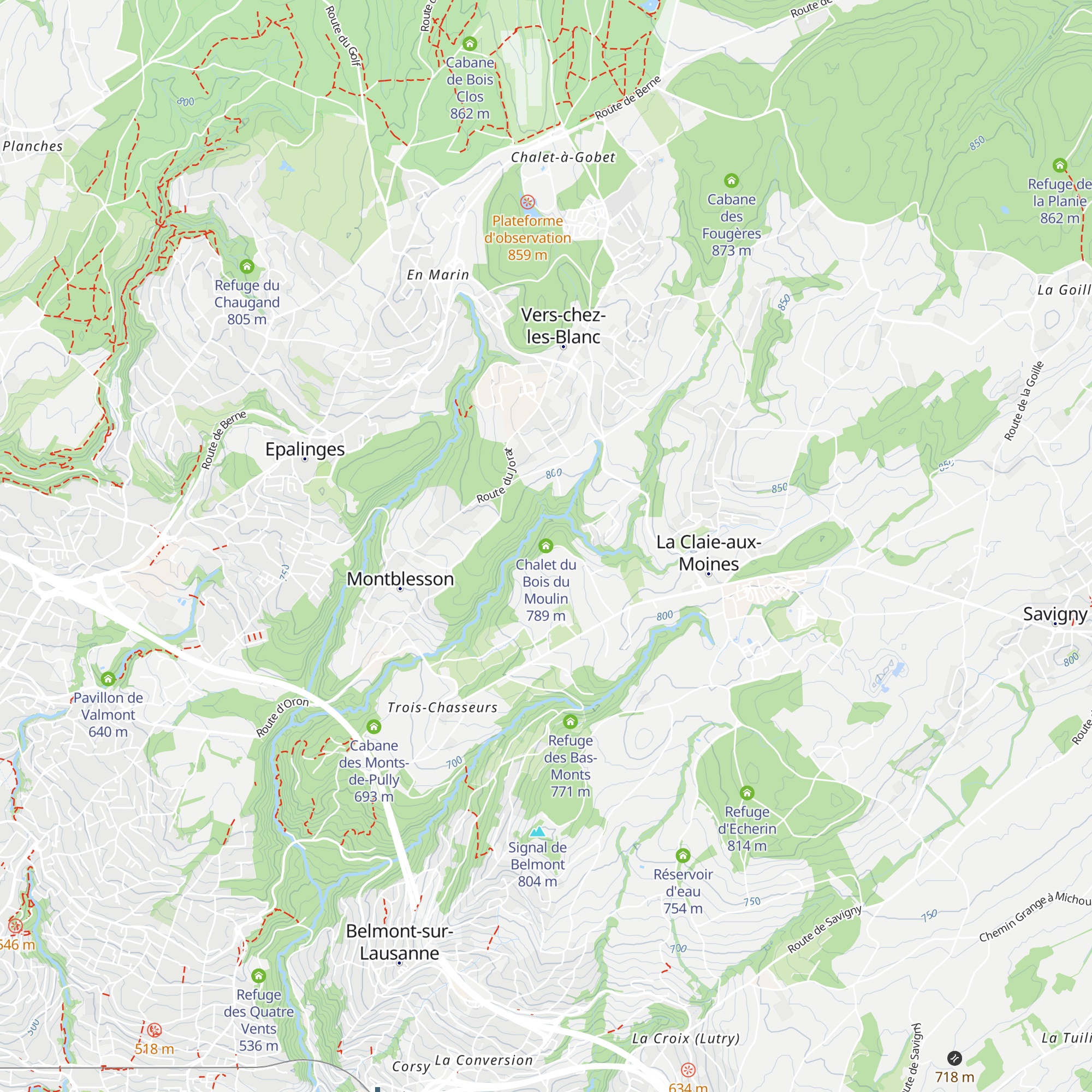 Chalet du Bois du Moulin map