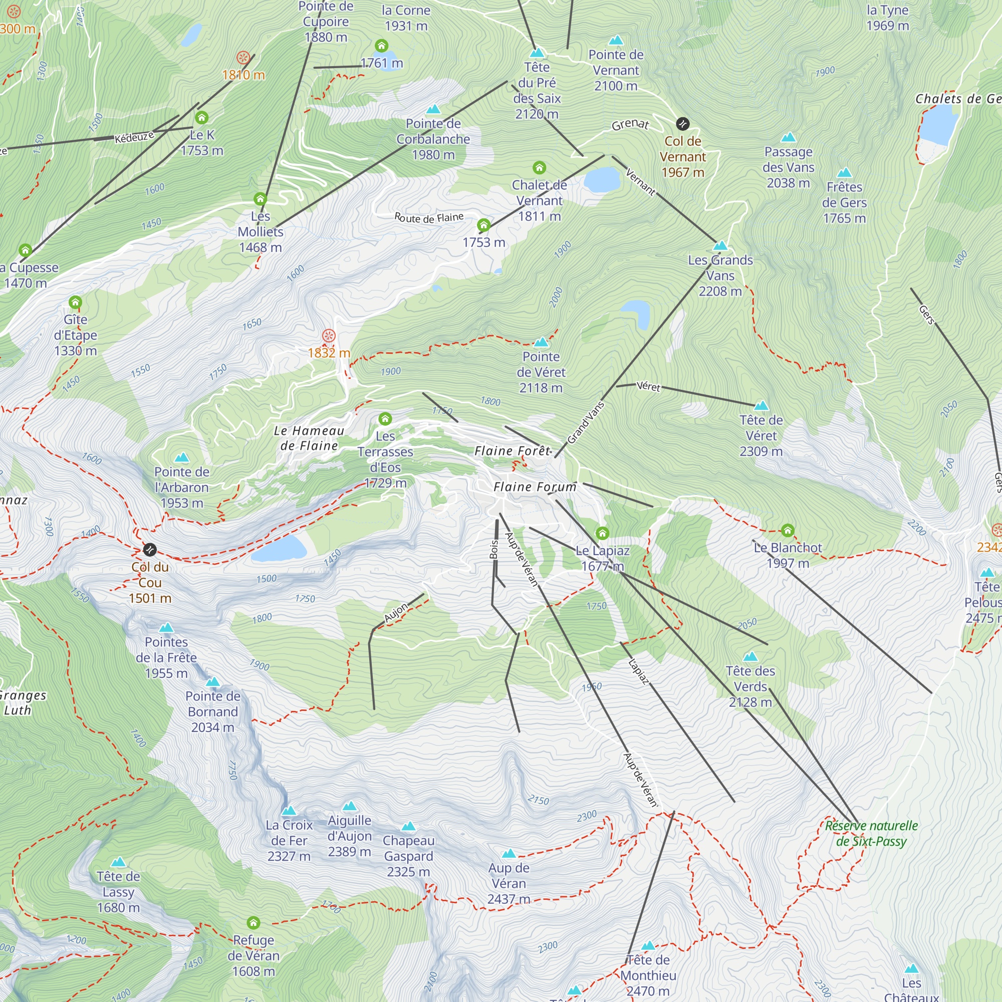 Les Covagnes map