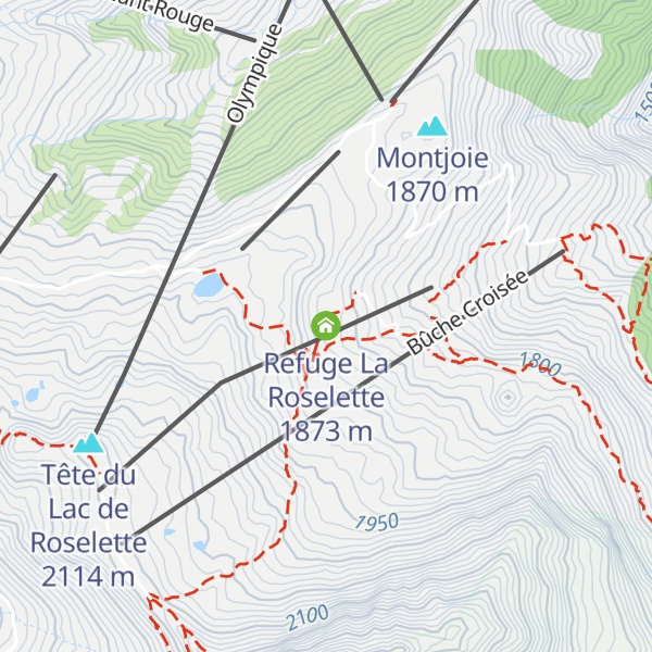 Map of Refuge La Roselette