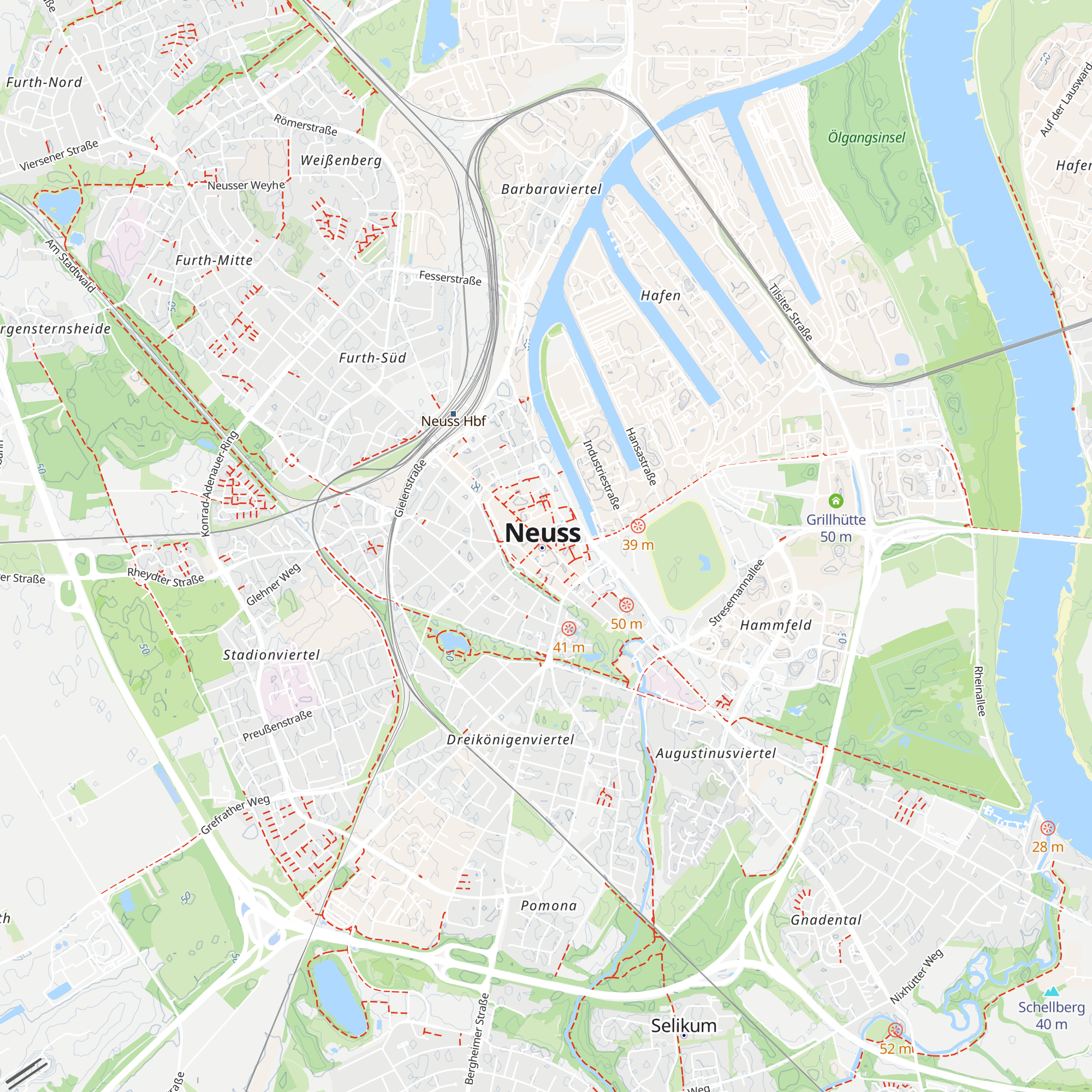 Tourist Information Neuss map