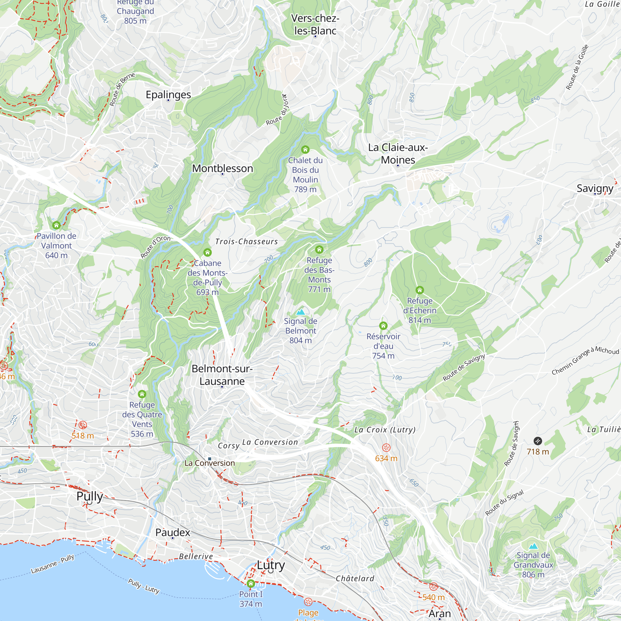 Refuge de Malatête map