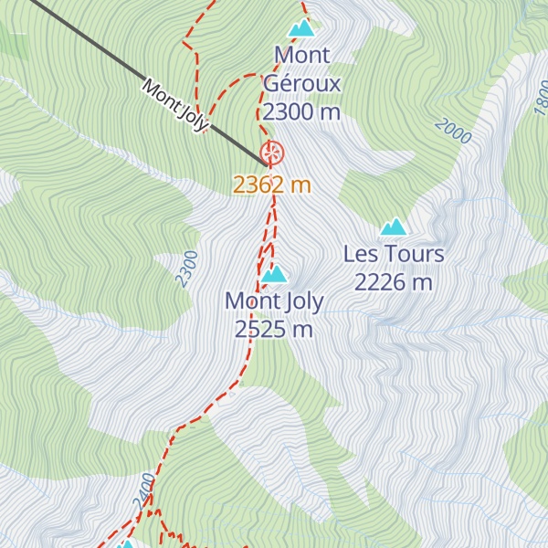 Map of Mont Joly