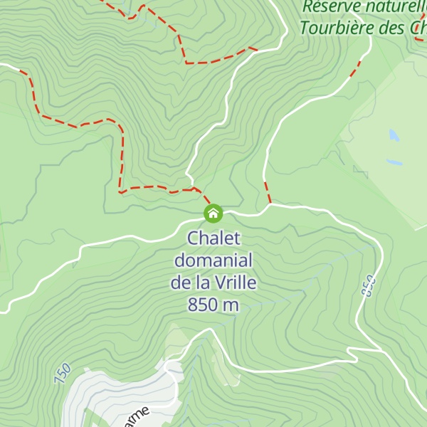 Map of Chalet domanial de la Vrille