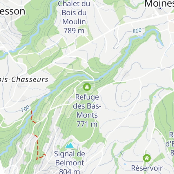 Map of Refuge des Bas-Monts