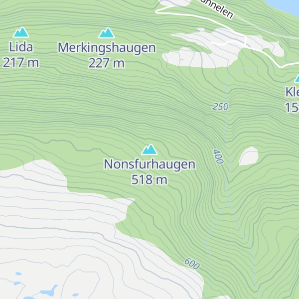 Map of Nonsfurhaugen