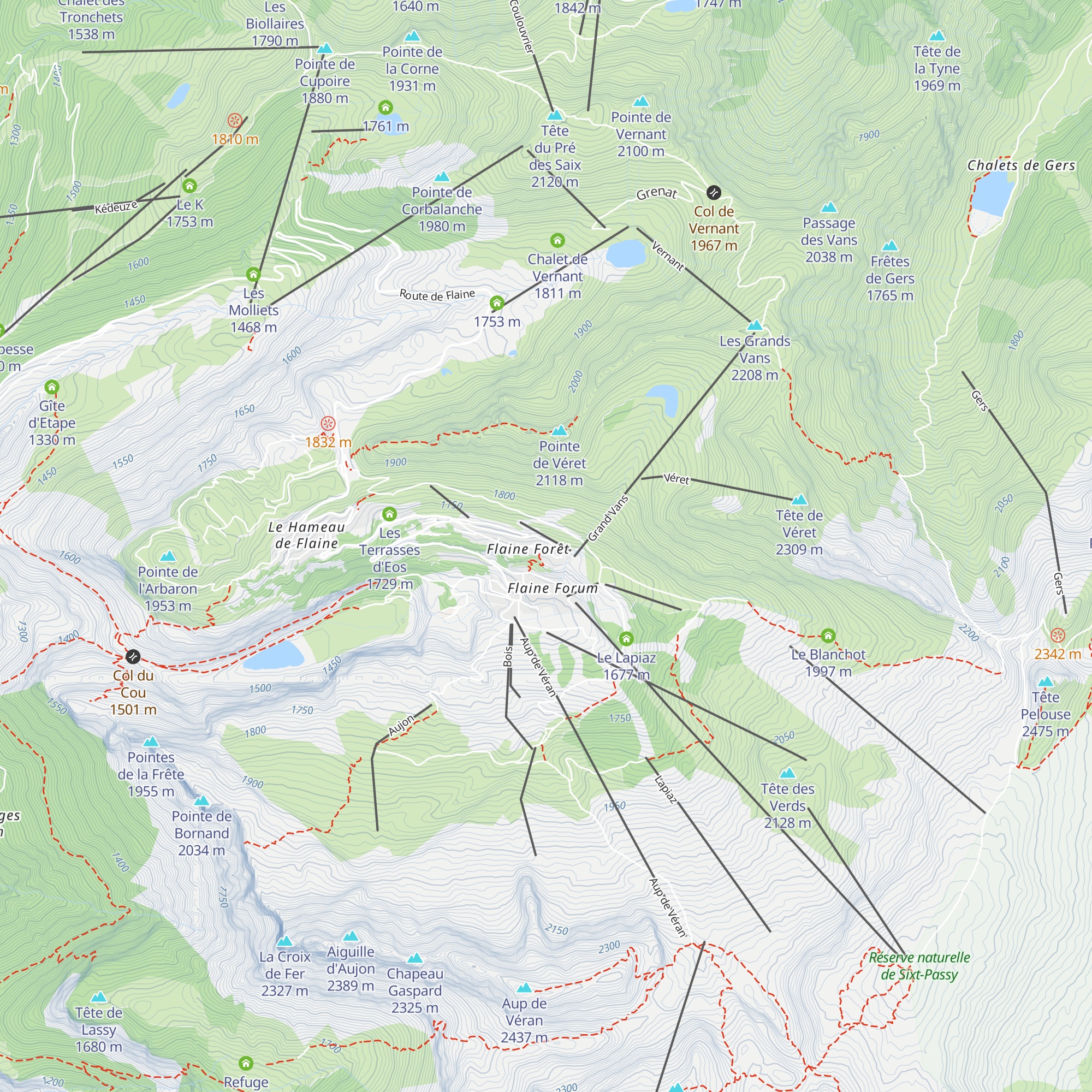 Le Refuge du Skieur map