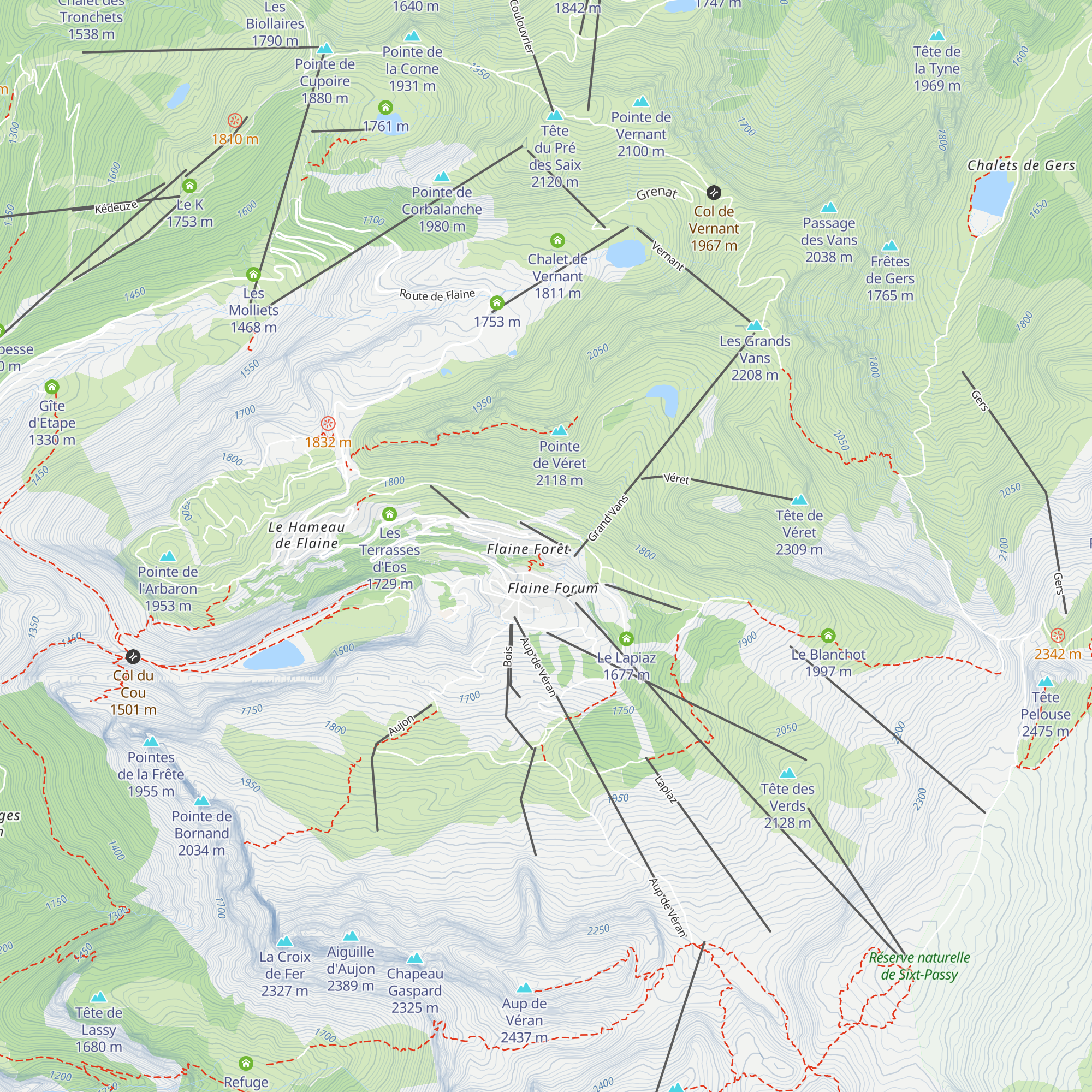 Le Refuge du Skieur map