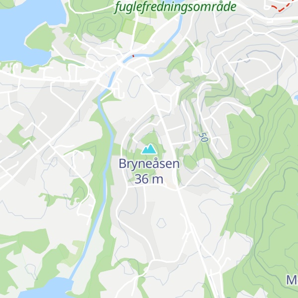 Map of Bryneåsen