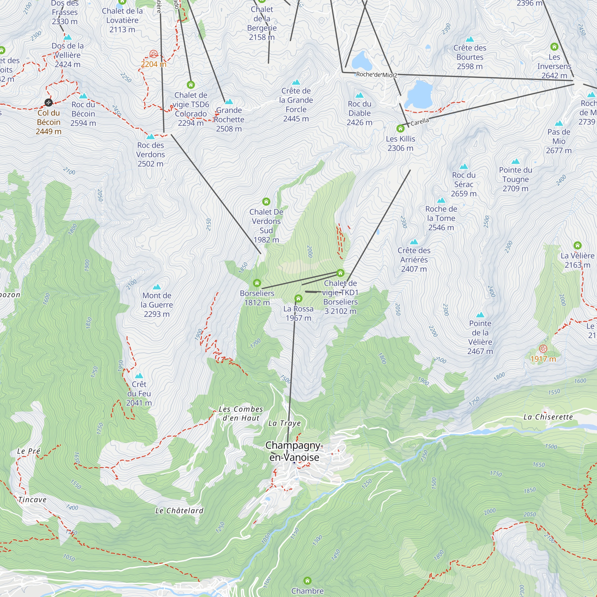 La Rossa map