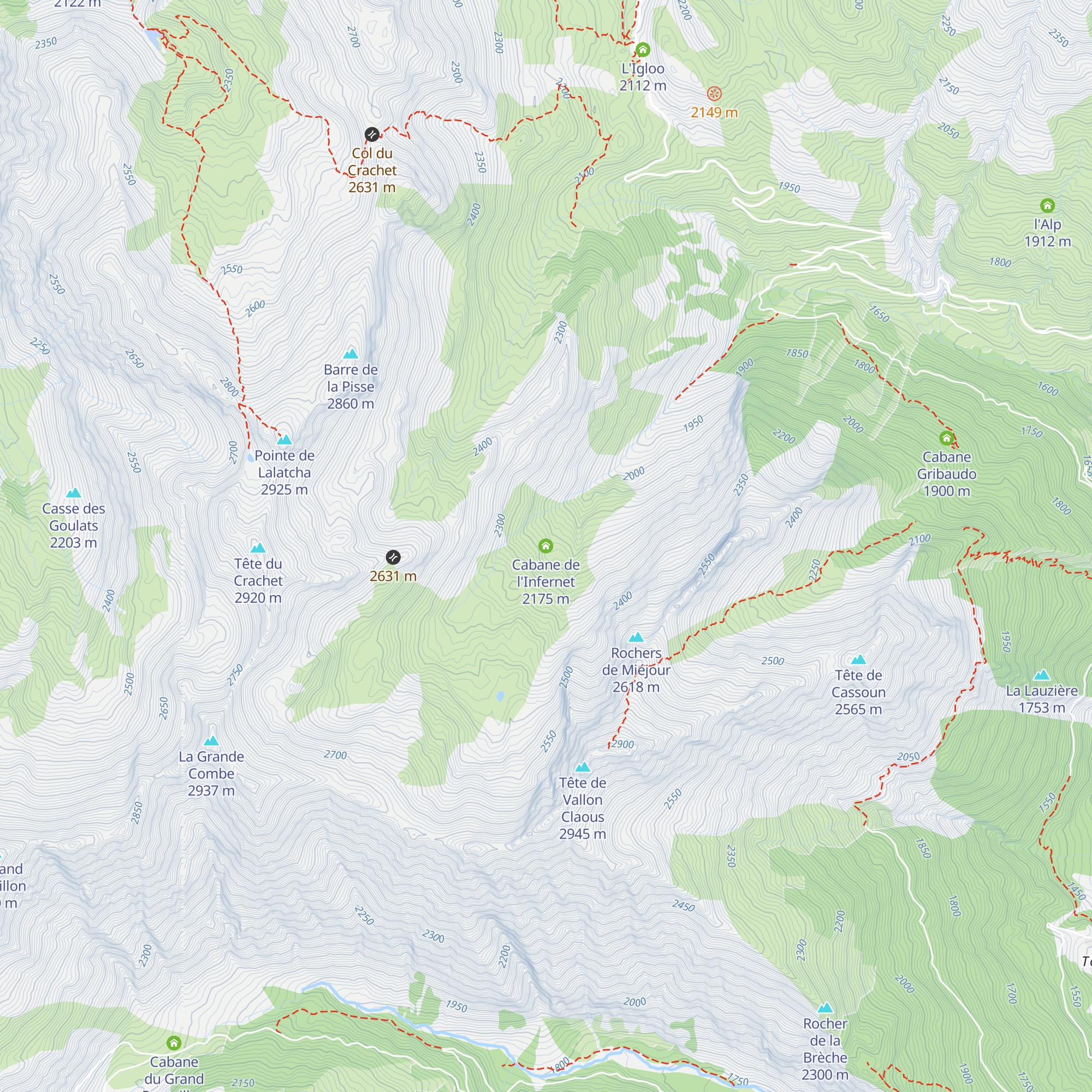 Cabane de l'Infernet map