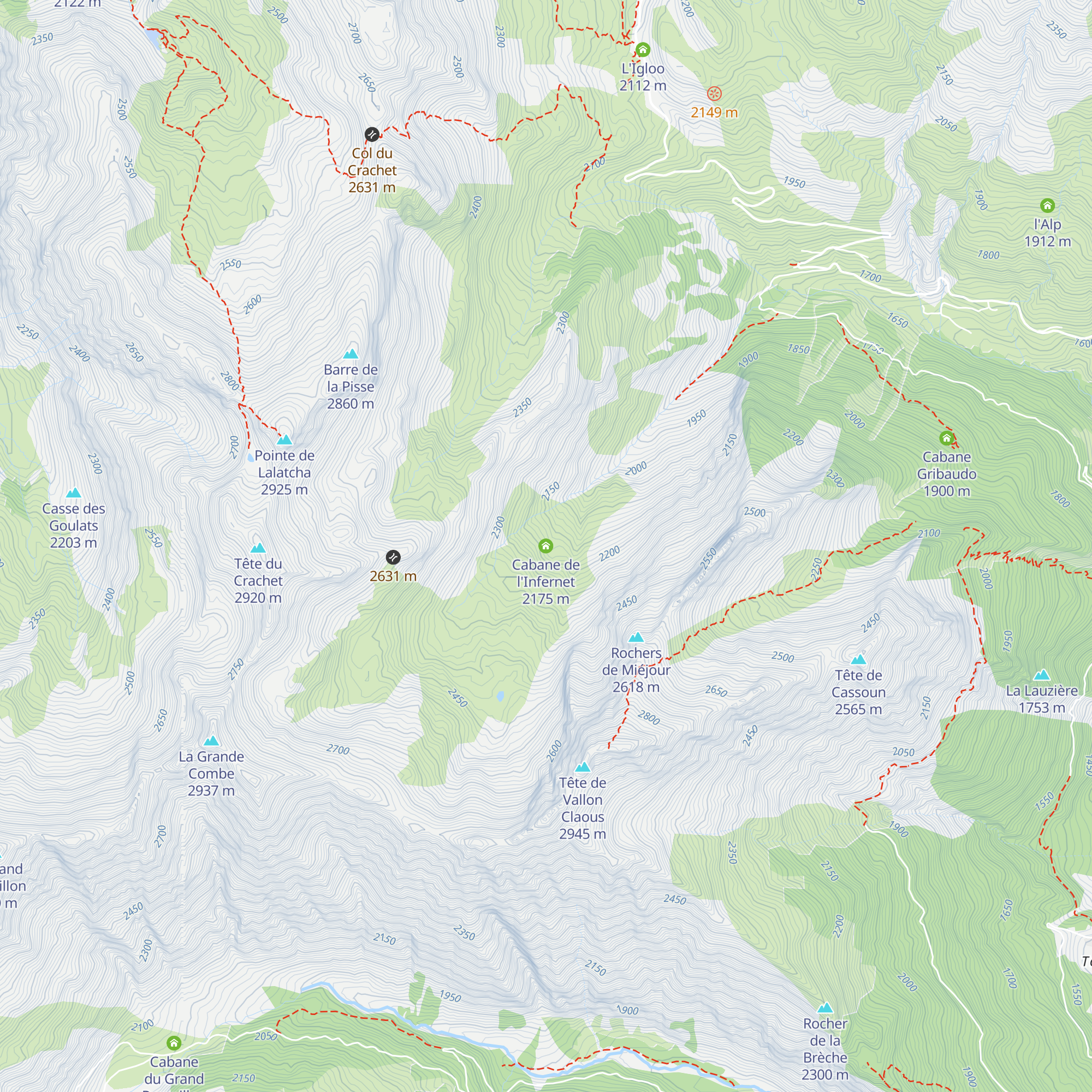 Cabane de l'Infernet map