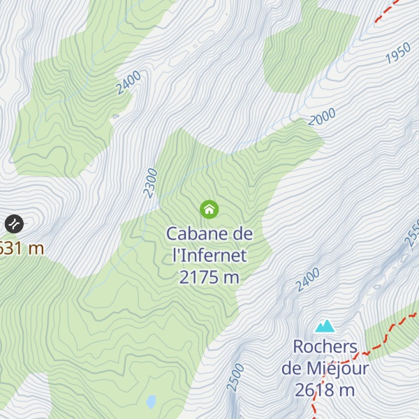Map of Cabane de l'Infernet