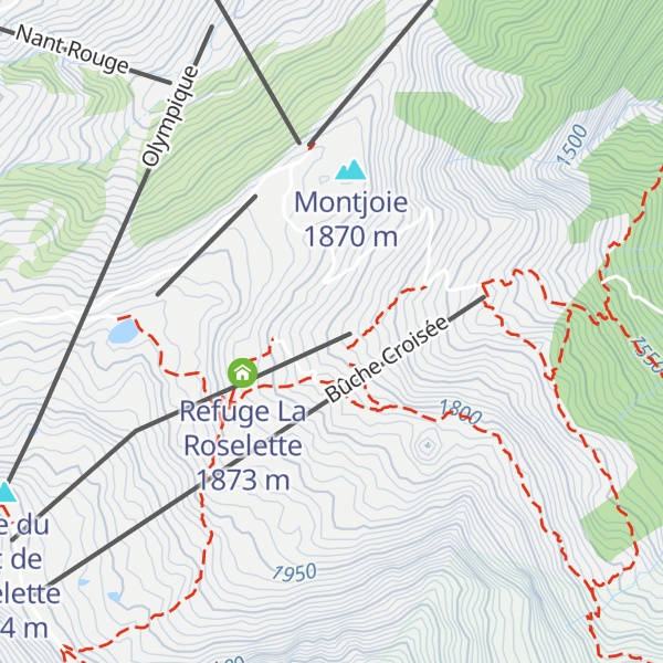 Map of Chalet de Roselette