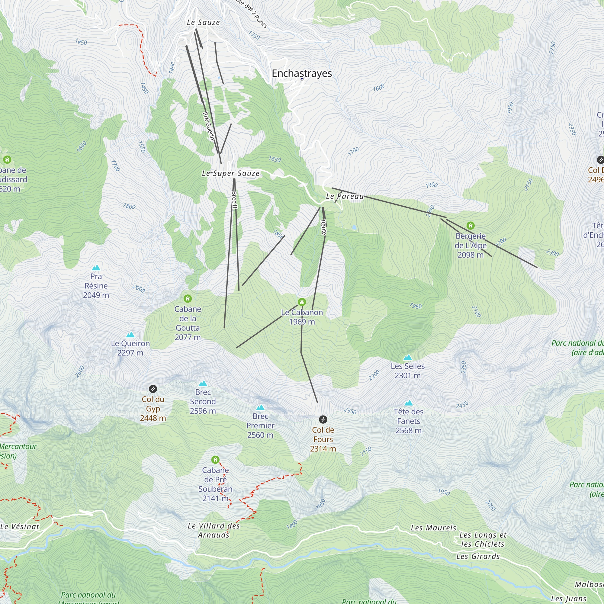 Le Cabanon map