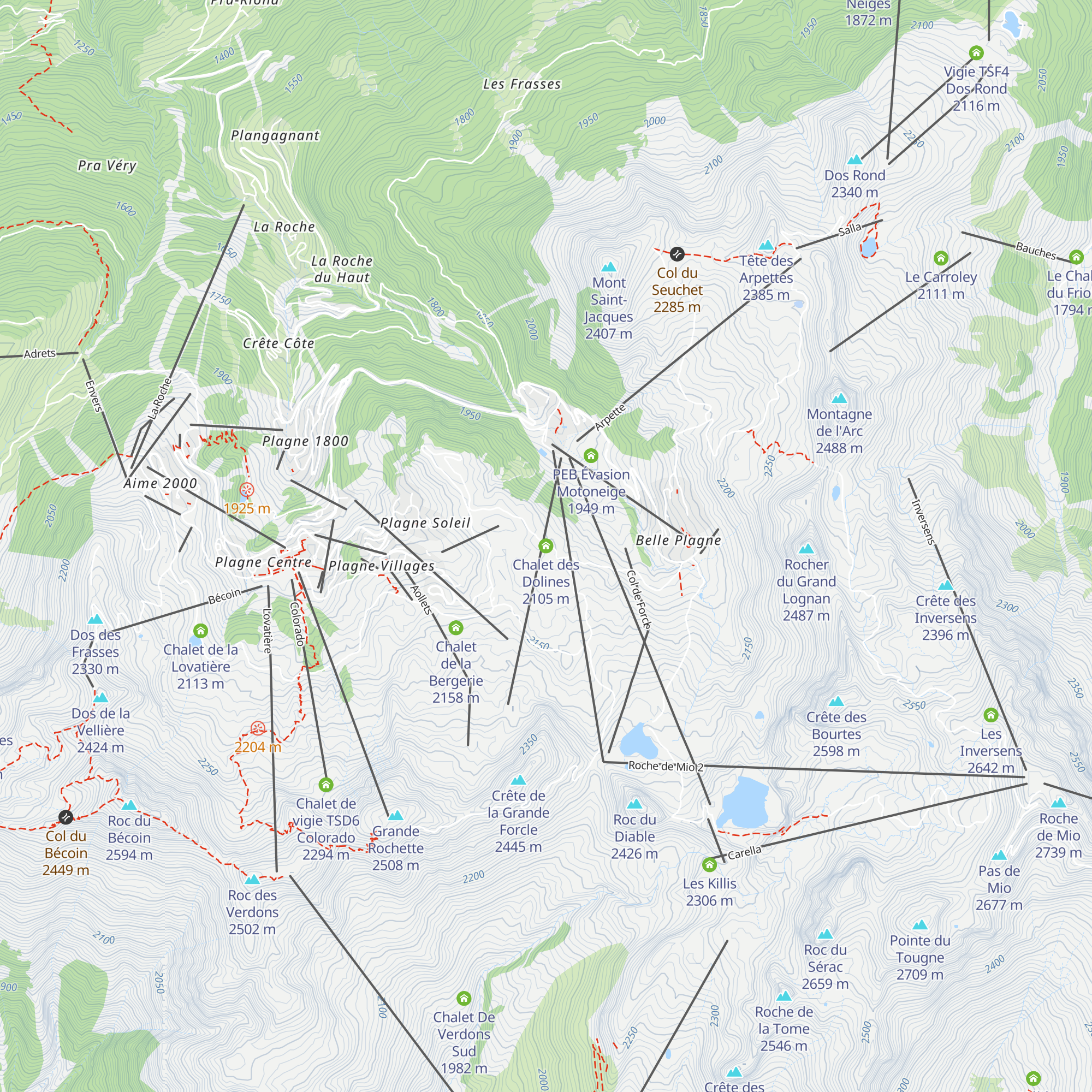 Chalet des Dolines map