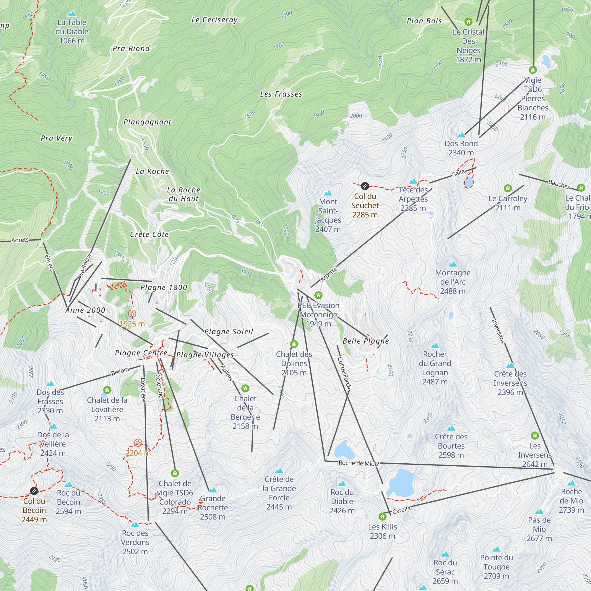 Le Chalet des Colosses map