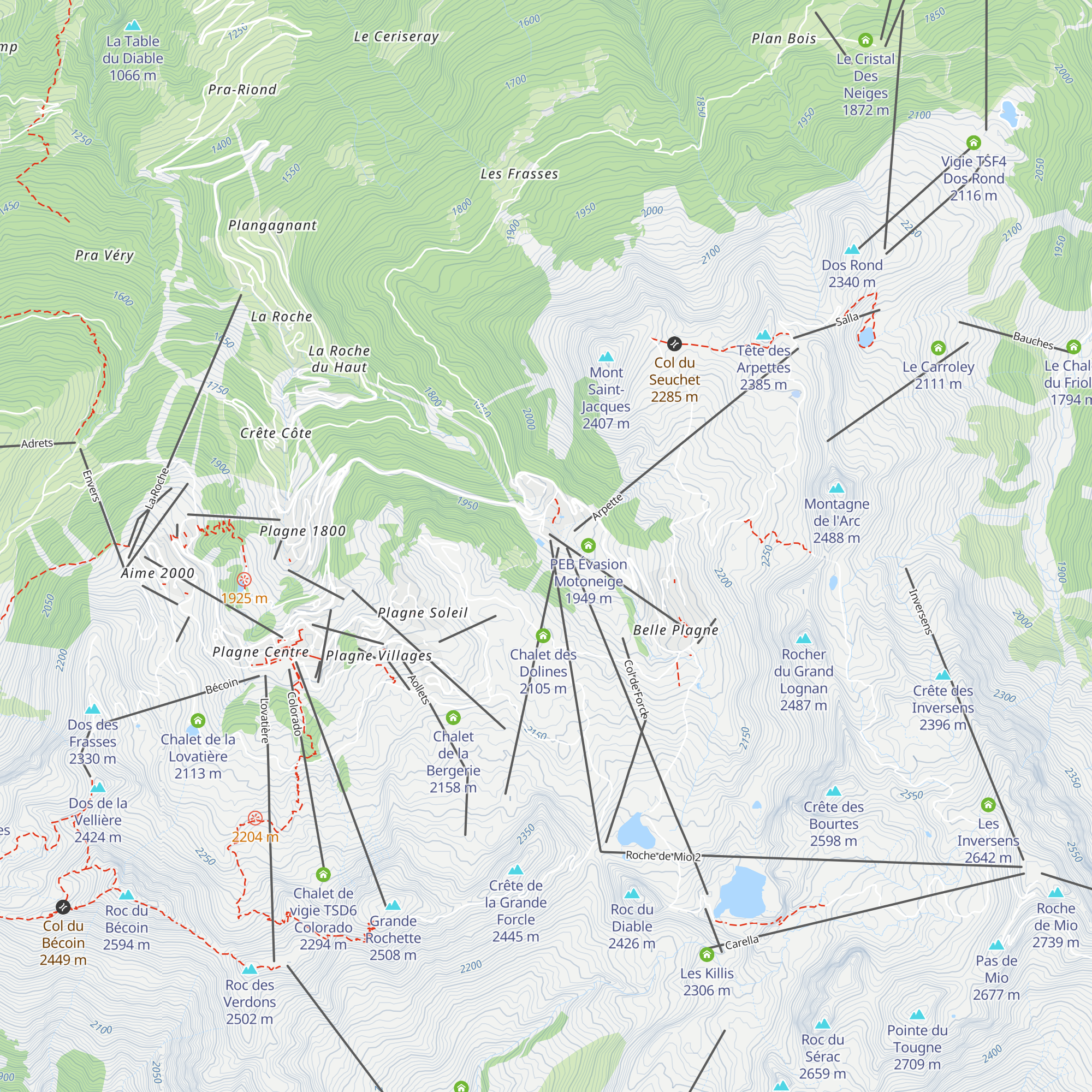 Le Chalet des Colosses map