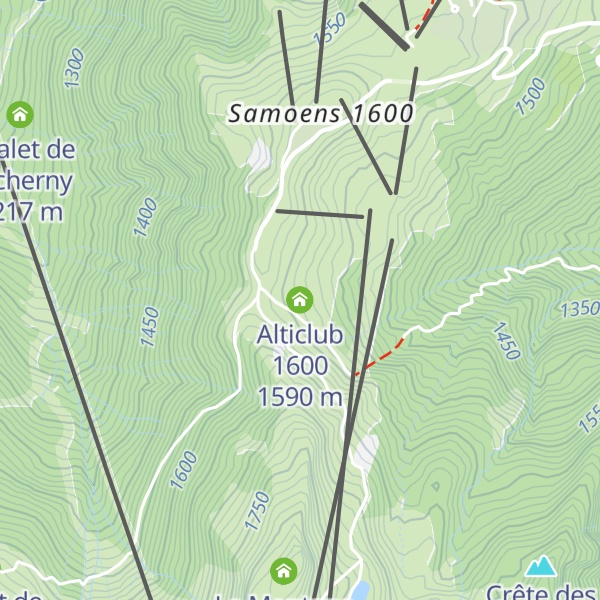 Map of Alticlub 1600