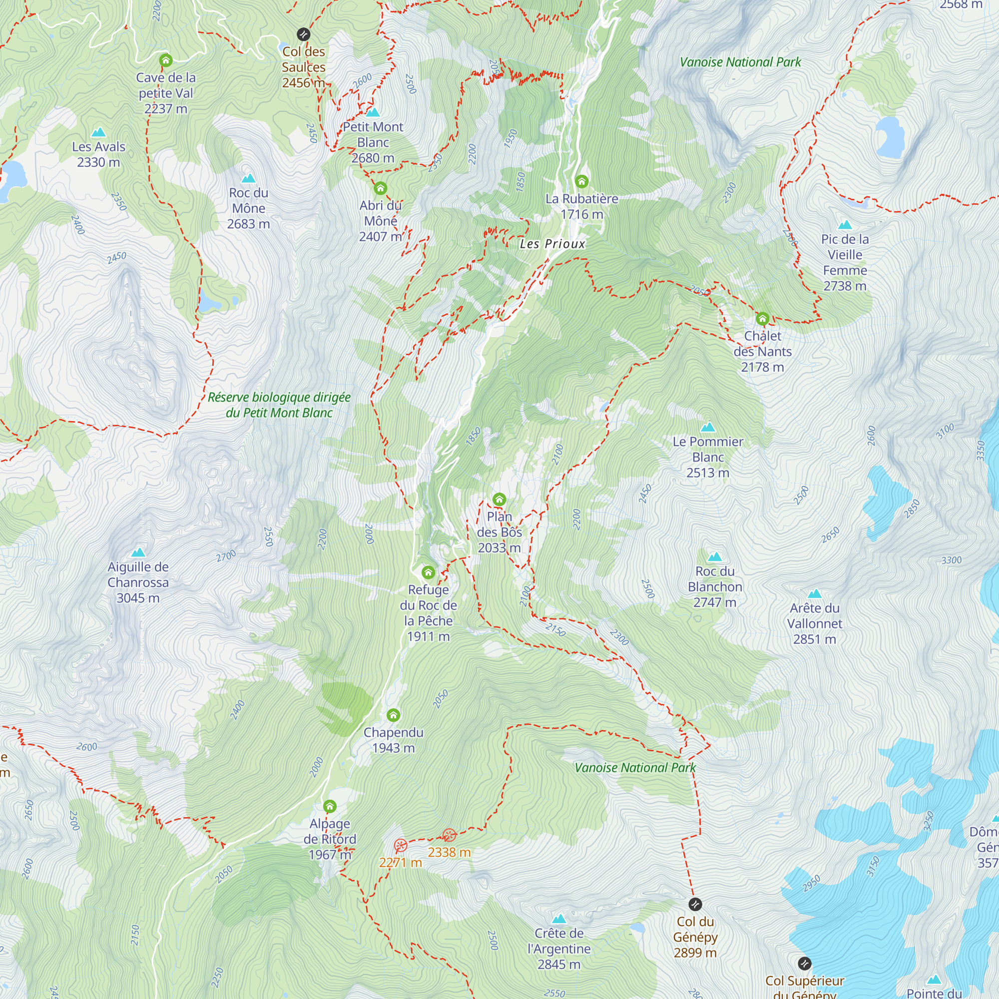 Plan des Bôs map