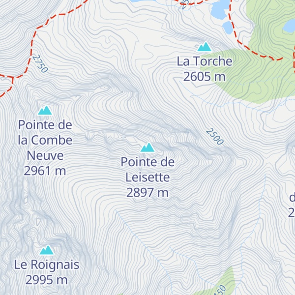 Map of Pointe de Leisette