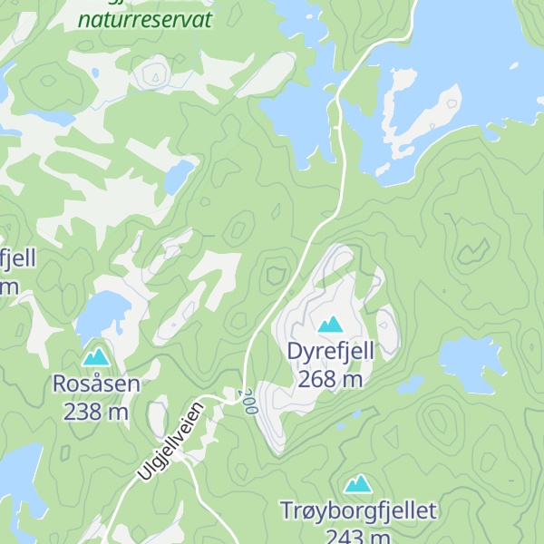 Map of Stardalsfjellet