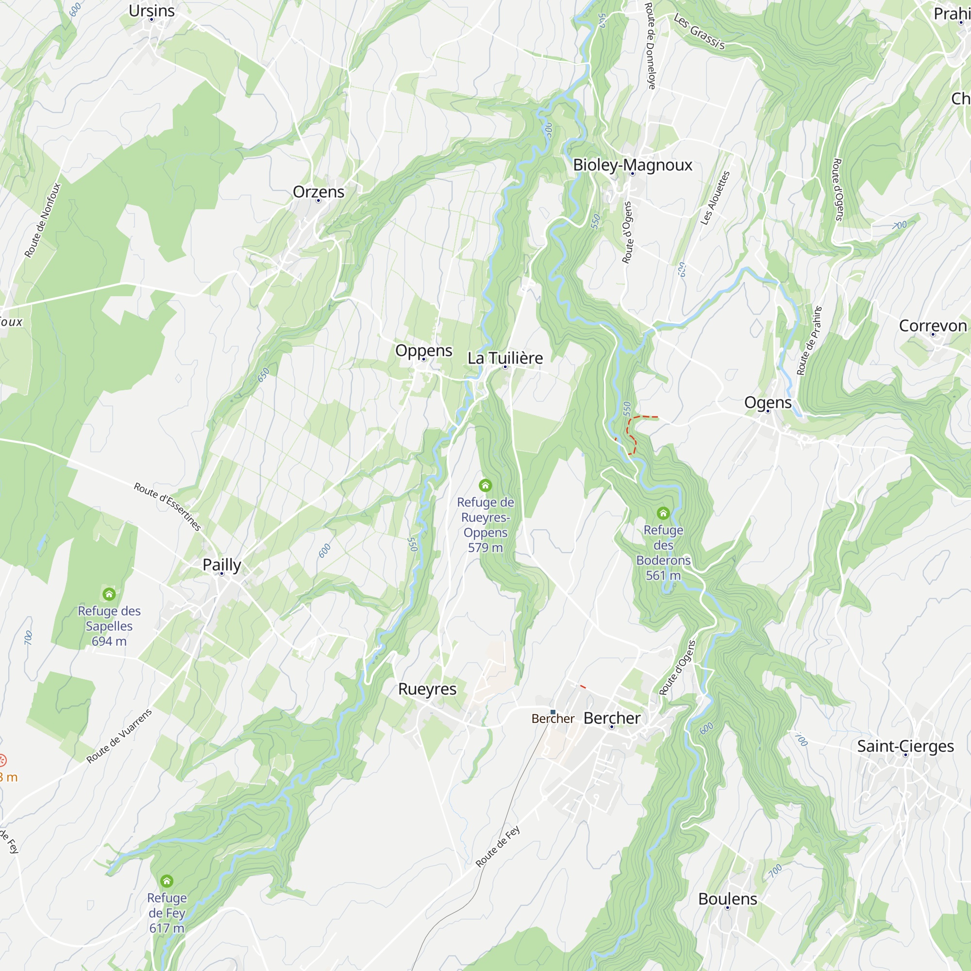 Refuge de Rueyres-Oppens map