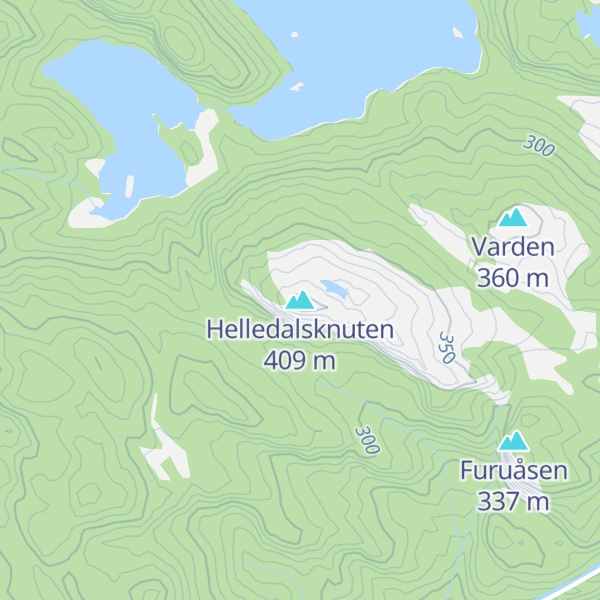 Map of Helledalsknuten