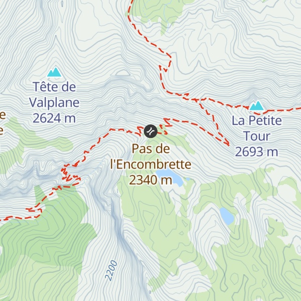 Map of Cabane Pastorale de l'Encombrette