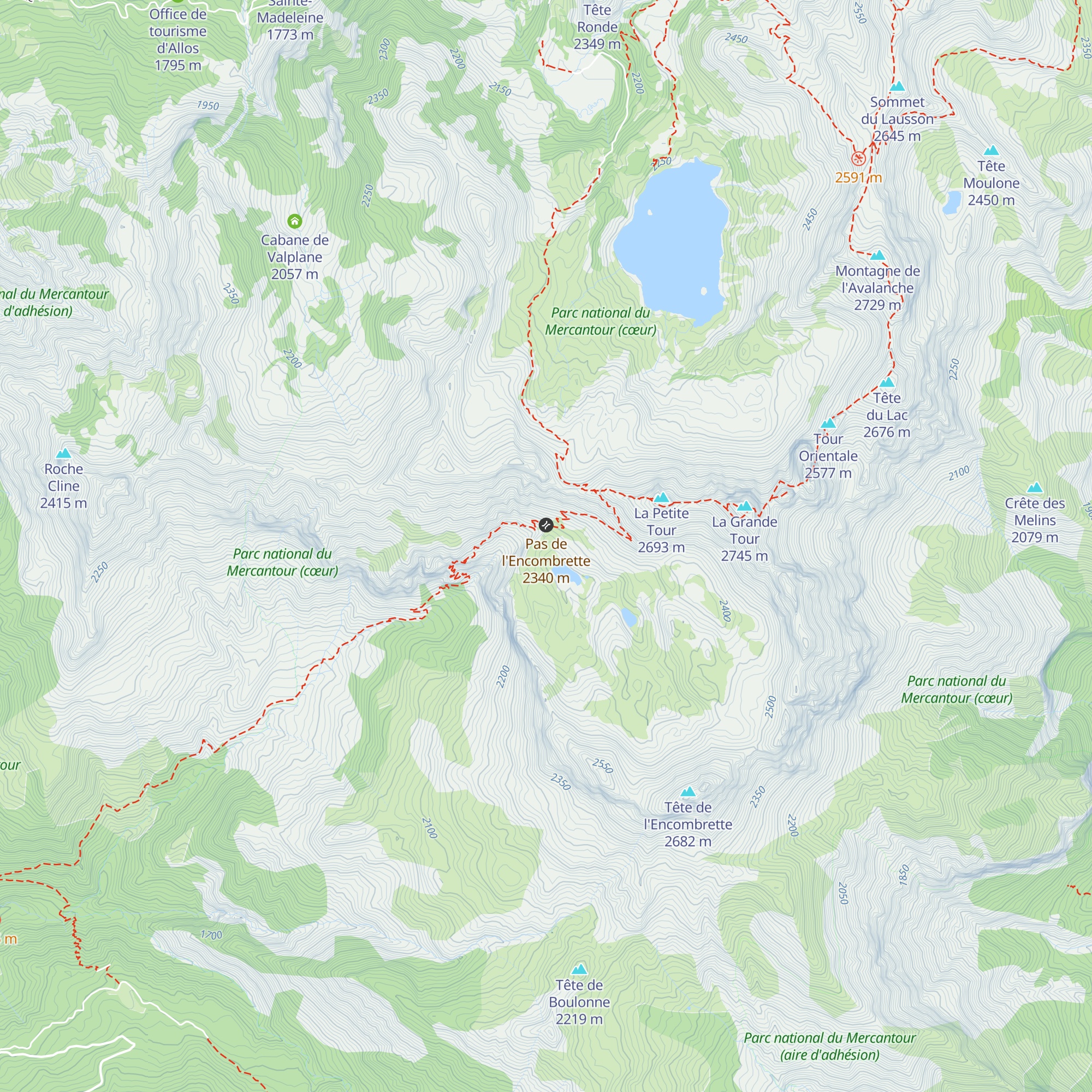 Cabane Pastorale de l'Encombrette map